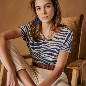 Sézane T-shirt Andre Marine XS